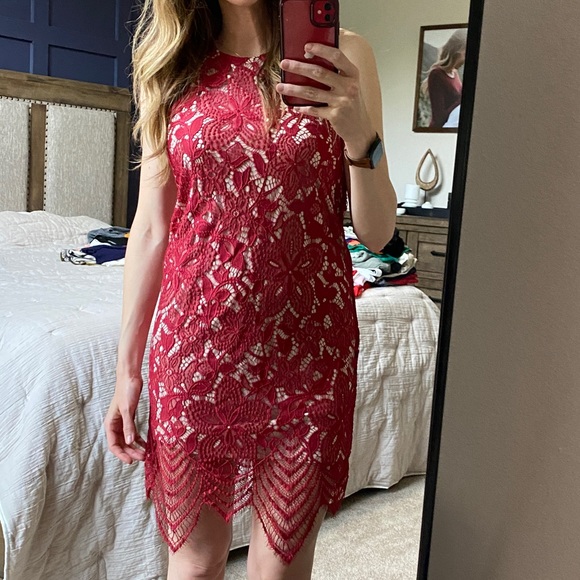 Red Lace Dress - Picture 1 of 5